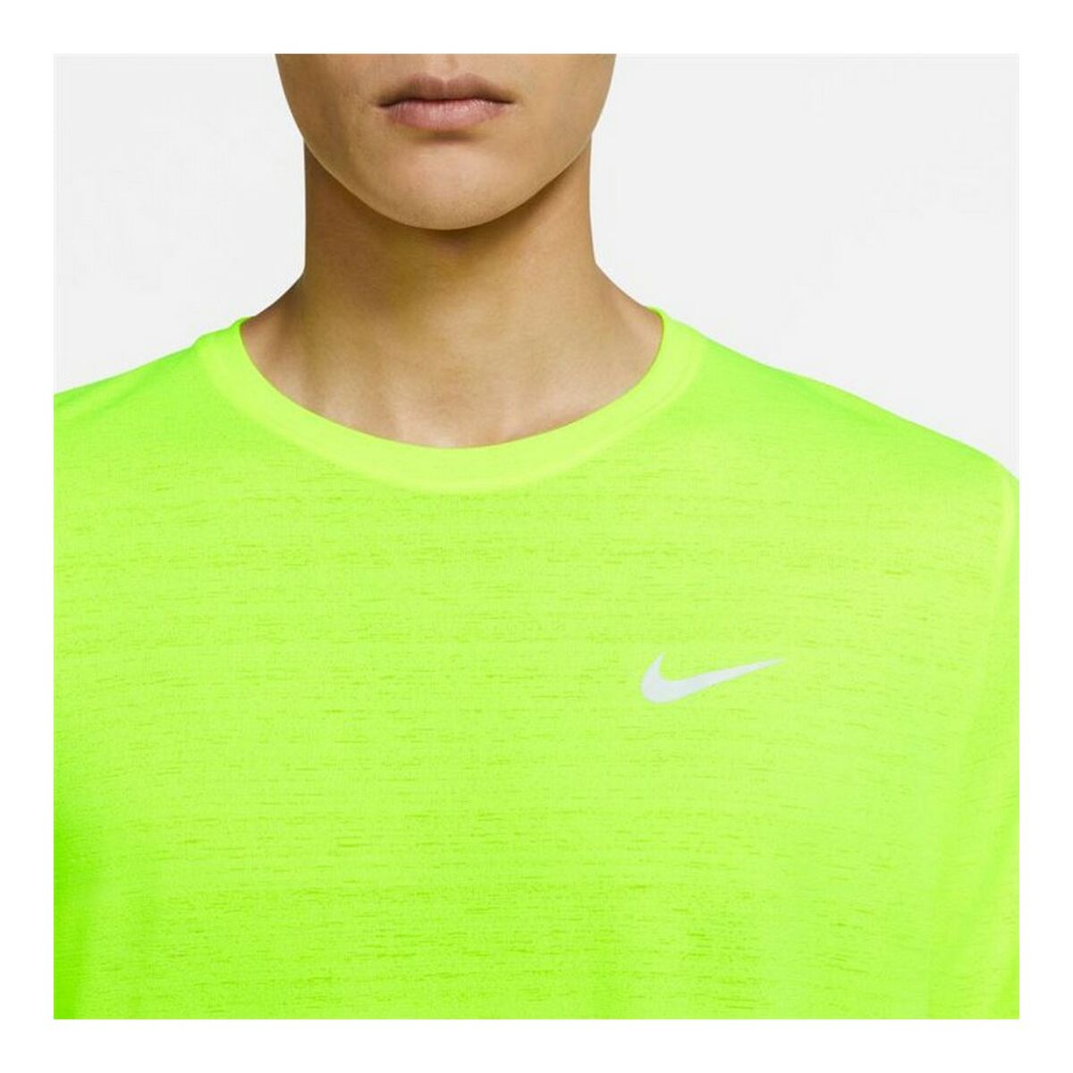 Short-sleeve Sports T-shirt Nike Dri-FIT Miler Yellow