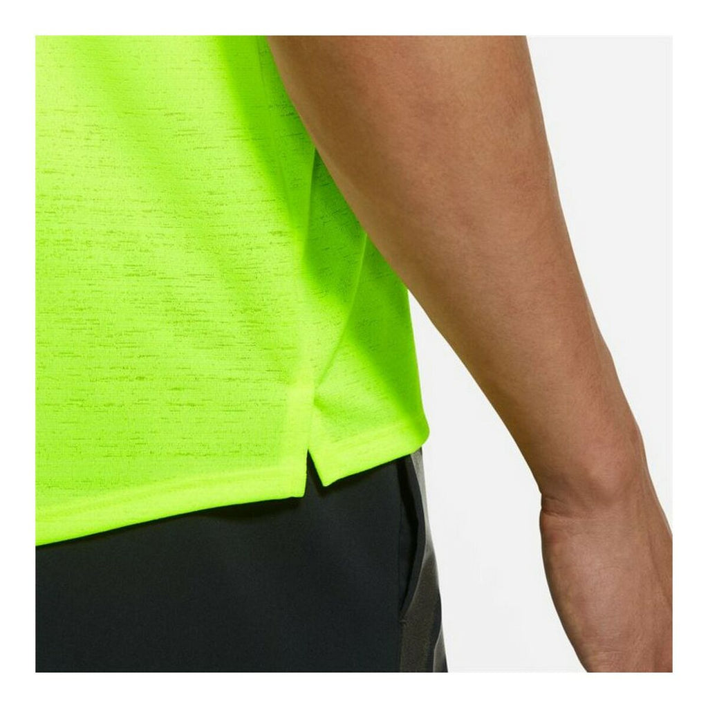 Short-sleeve Sports T-shirt Nike Dri-FIT Miler Yellow