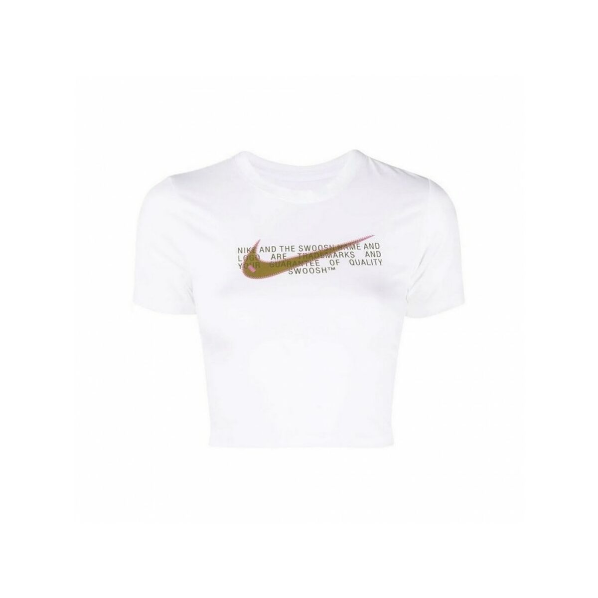 Women’s Short Sleeve T-Shirt  TEE SLIM CRP SWOOSH DN5798 Nike 100