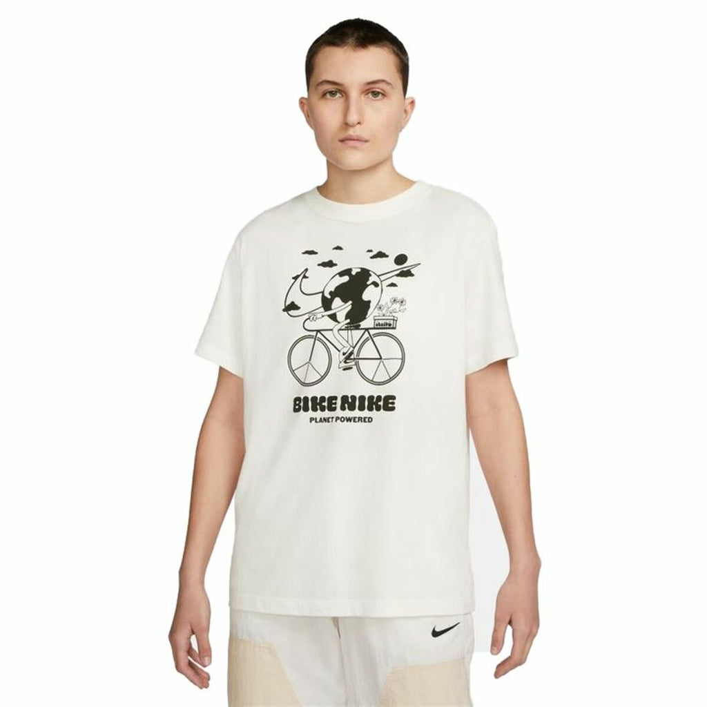 Men’s Short Sleeve T-Shirt Nike Bike  White