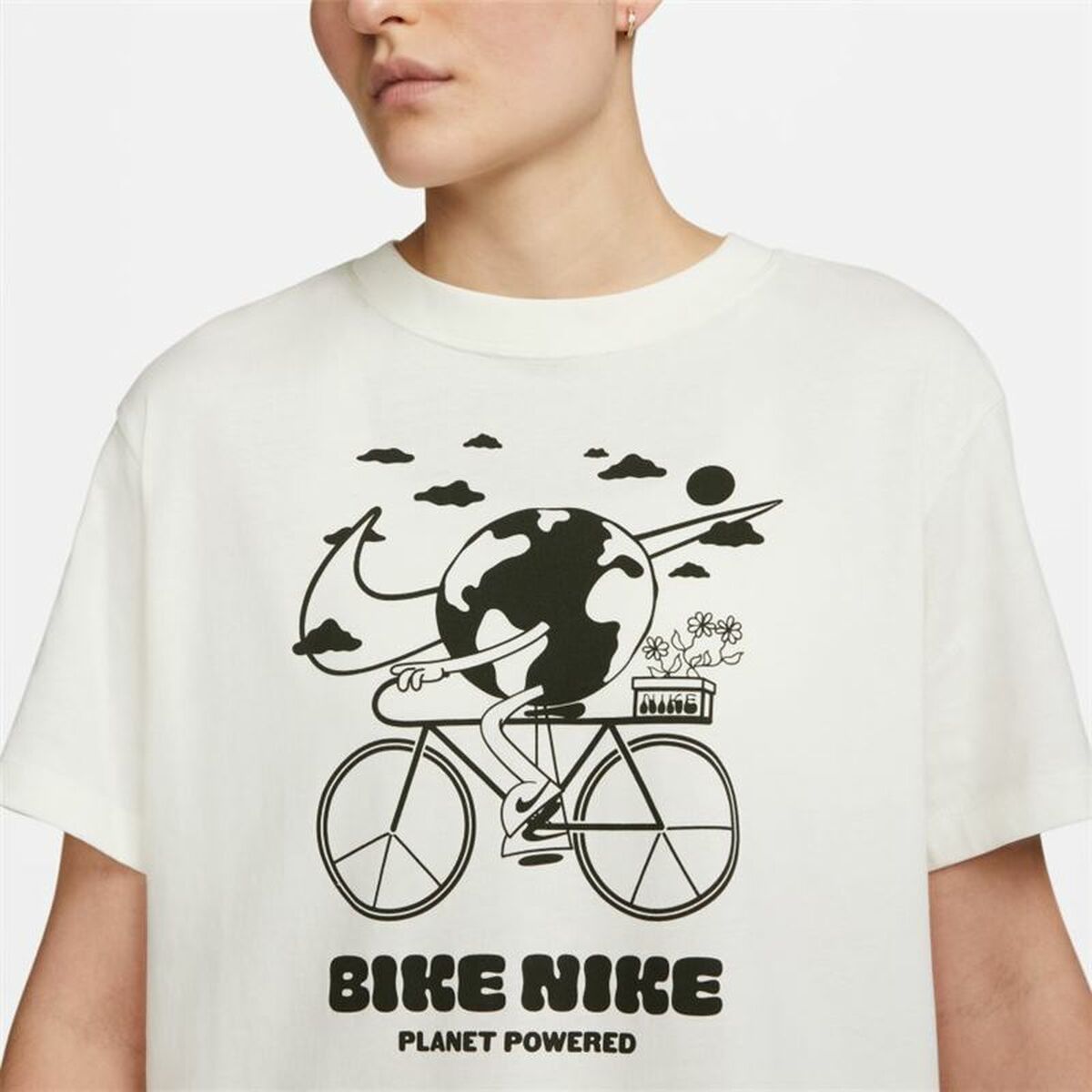 Men’s Short Sleeve T-Shirt Nike Bike  White