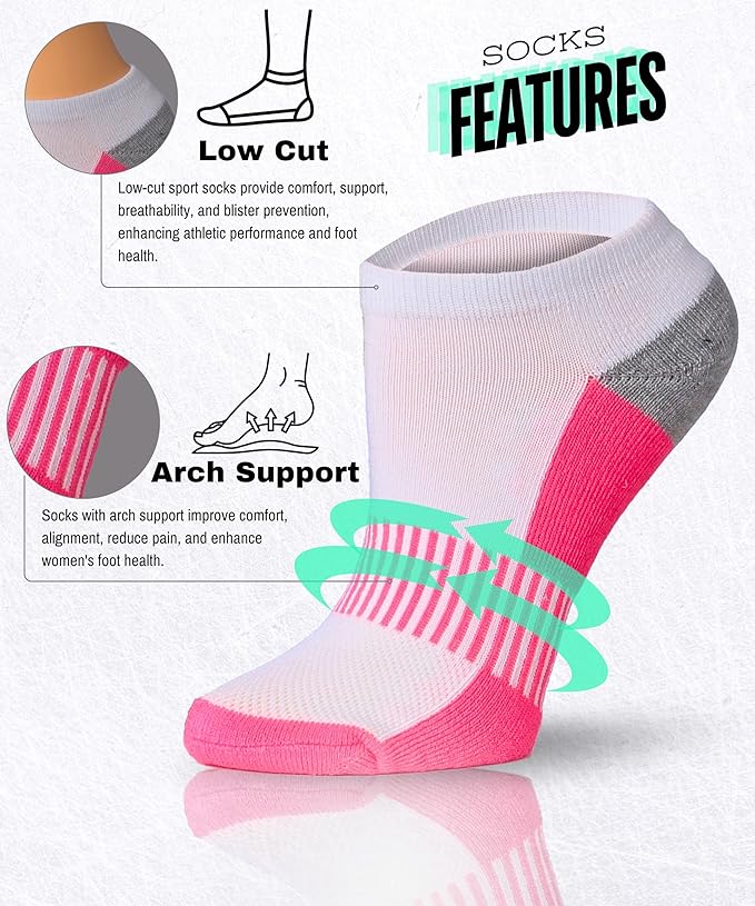 Women's Blue Ankle Socks - 6 Pack