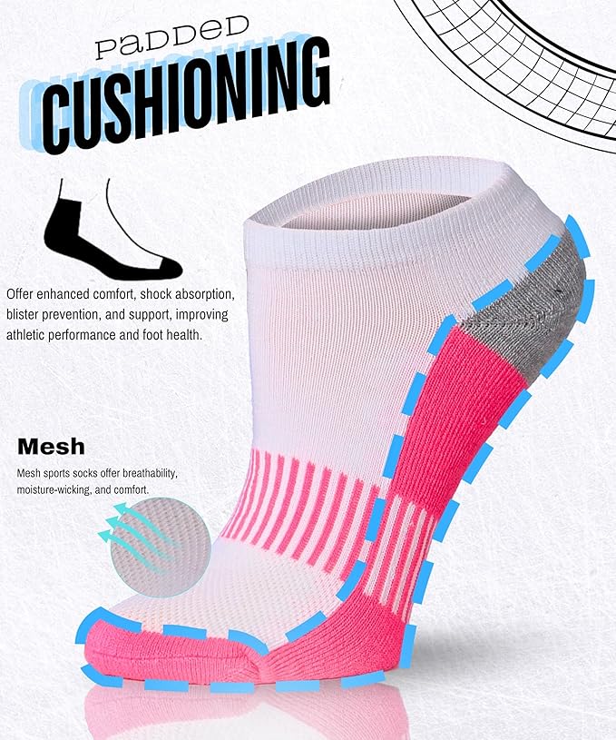 Women's Blue Ankle Socks - 6 Pack