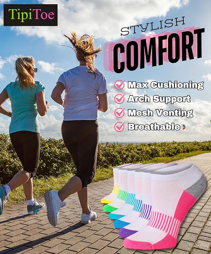 Women's Blue Ankle Socks - 6 Pack