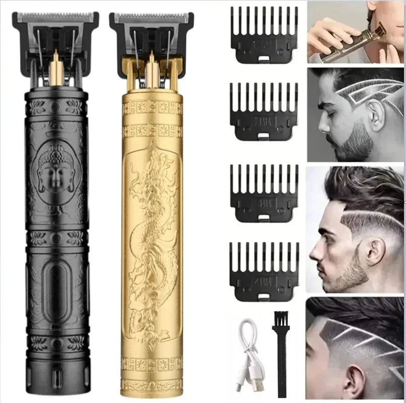Cordless Hair Trimmer Vintage Hair Clipper USB Fast Charging Hair