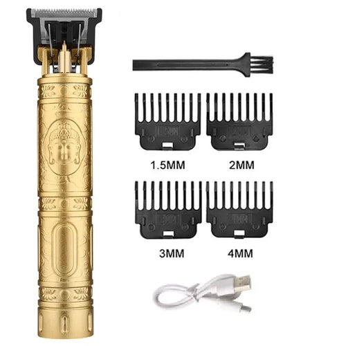 Cordless Hair Trimmer Vintage Hair Clipper USB Fast Charging Hair