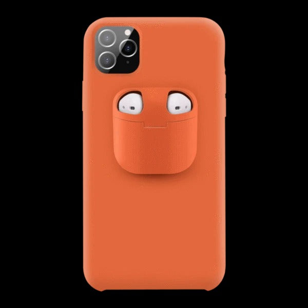 iPhone Case Cover with AirPods Earphone Holder