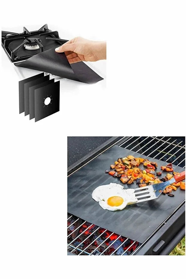 4-Piece Stove Burner Covers Reusable Stove Protector Liners Essential